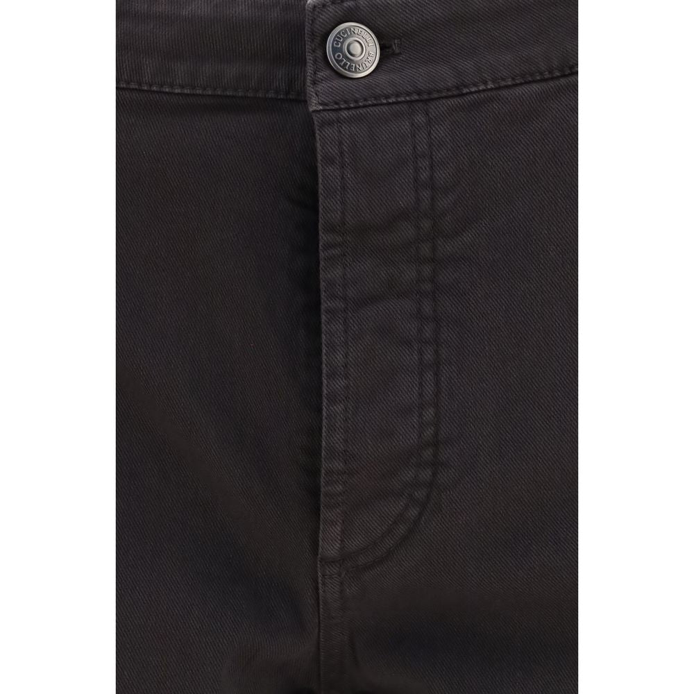 Brunello Cucinelli 99% Cotton jeans in brown — view 3