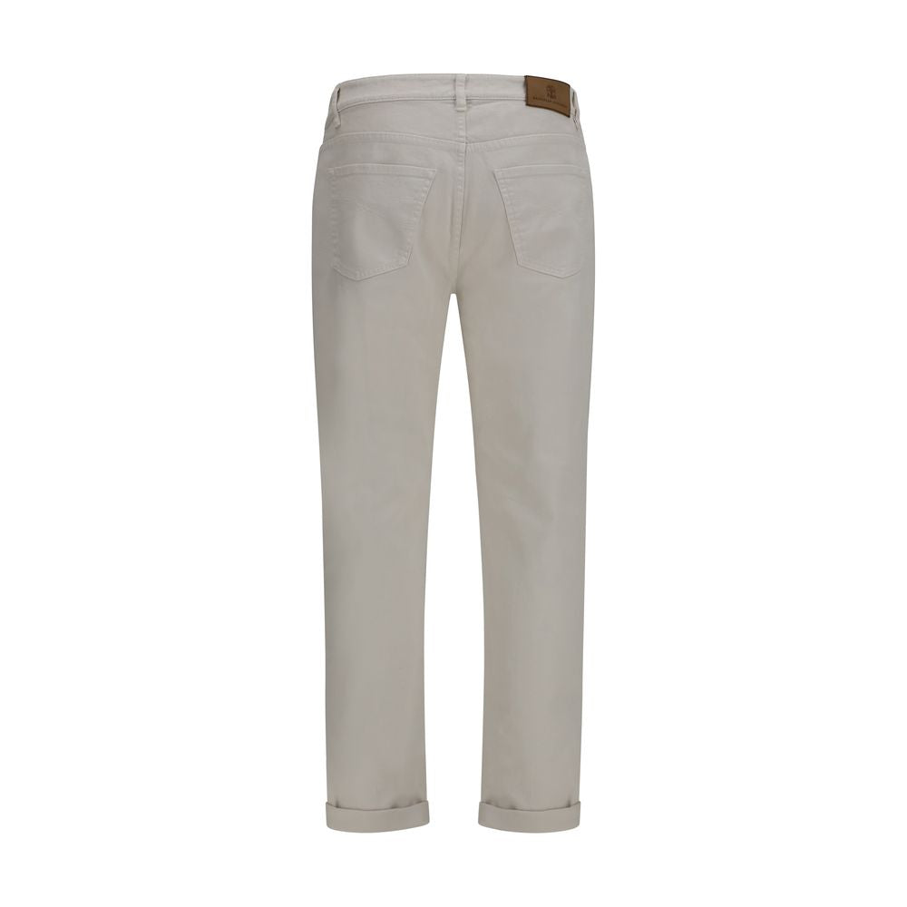 Brunello Cucinelli 99% Cotton jeans in white — view 2
