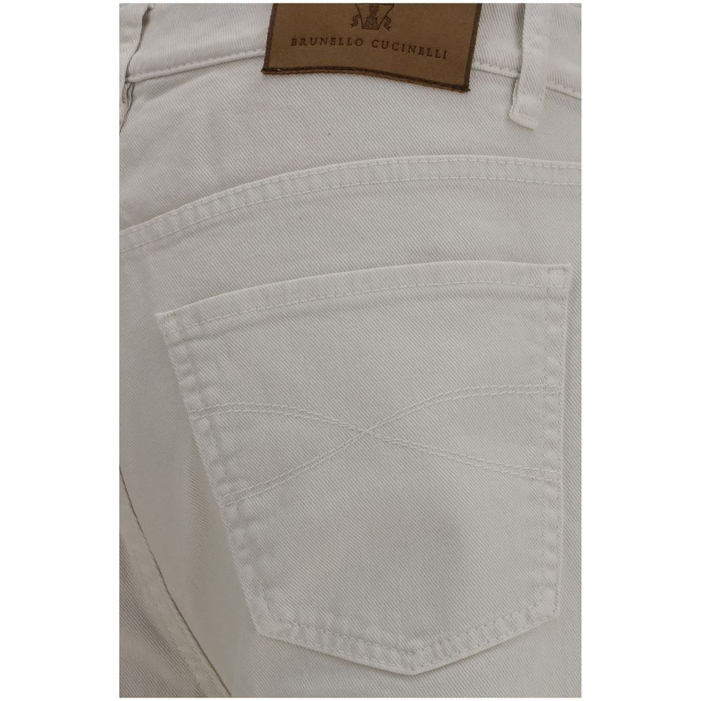 Brunello Cucinelli 99% Cotton jeans in white — view 3