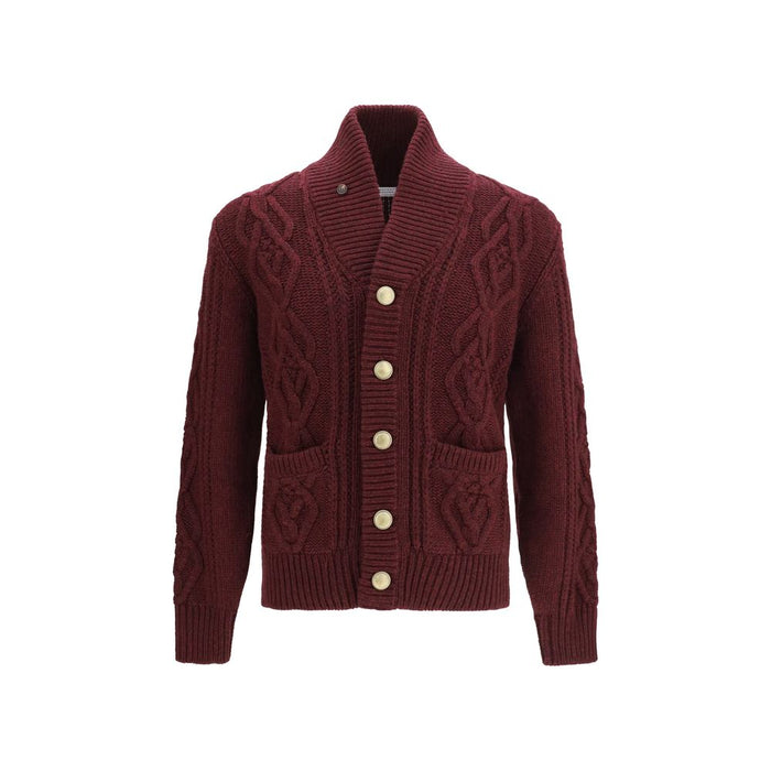 Brunello Cucinelli 100% Cashmere cardigan in bordeaux