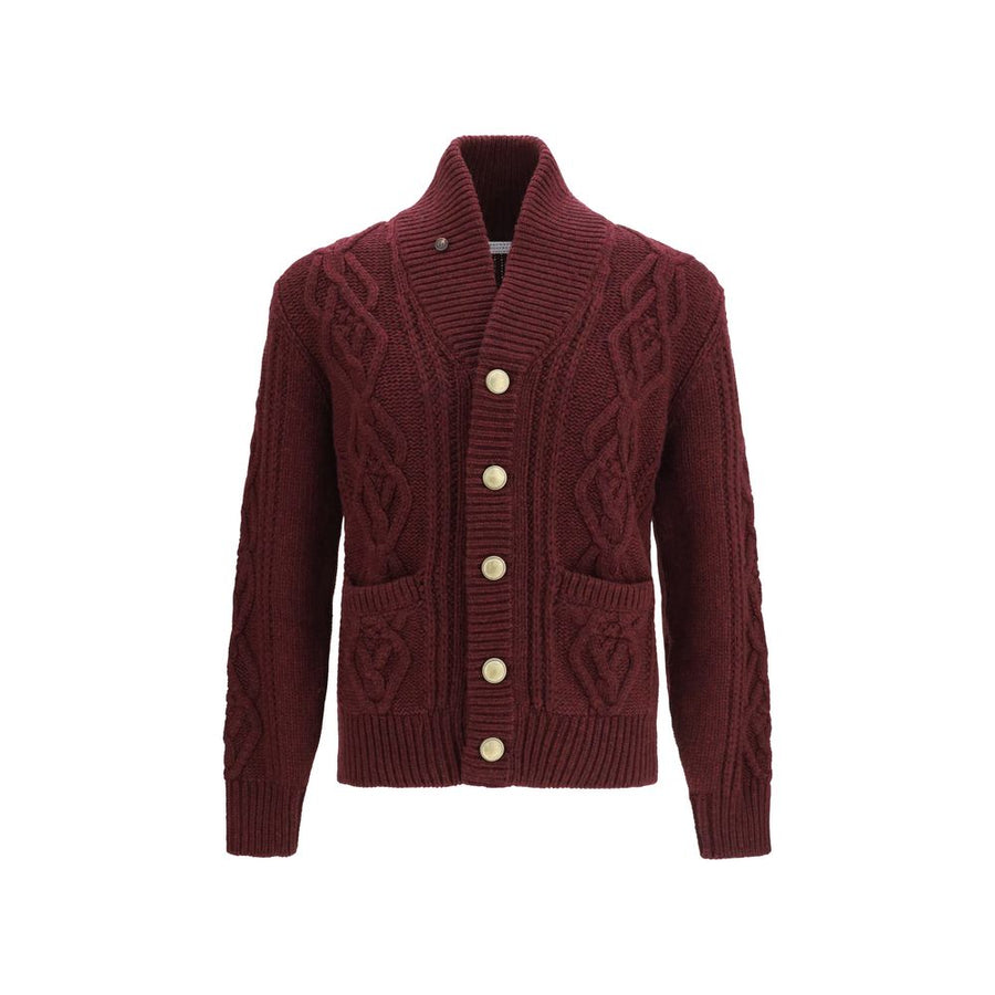 Brunello Cucinelli 100% Cashmere cardigan in bordeaux