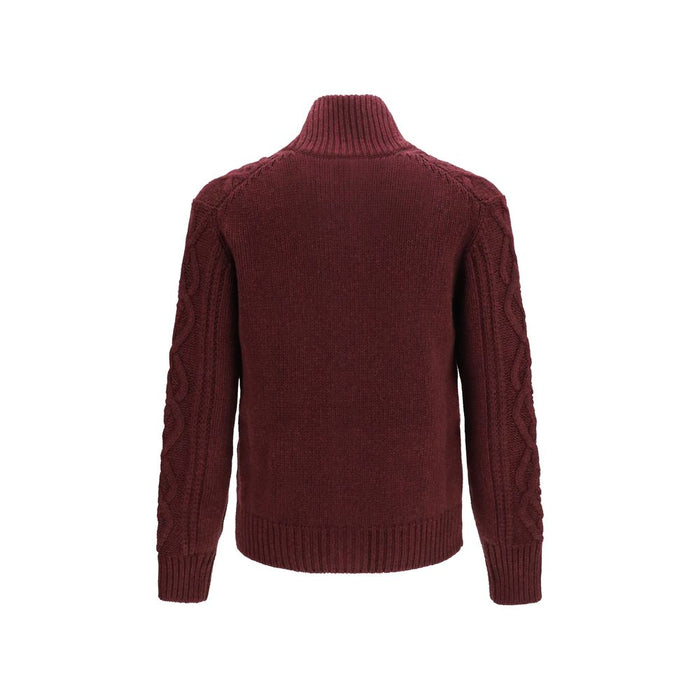 Brunello Cucinelli 100% Cashmere cardigan in bordeaux — view 2