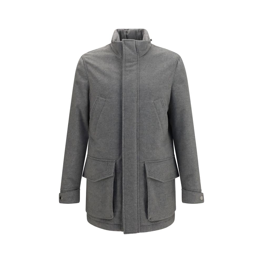 Brunello Cucinelli 100% Cashmere coat in gray
