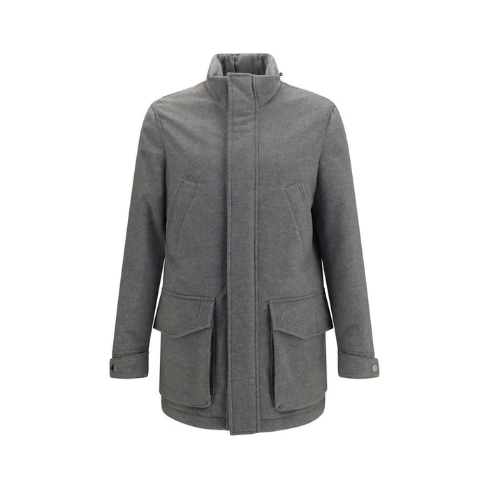 Brunello Cucinelli 100% Cashmere coat in gray