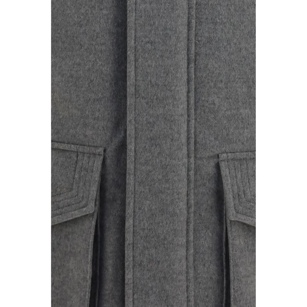 Brunello Cucinelli 100% Cashmere coat in gray — view 3