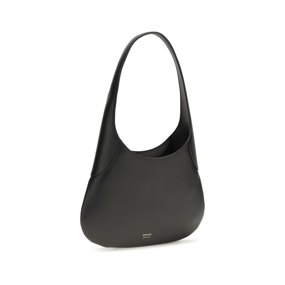 Khaite 100% Calf Leather Bos Taurus shoulder bag in black — view 2
