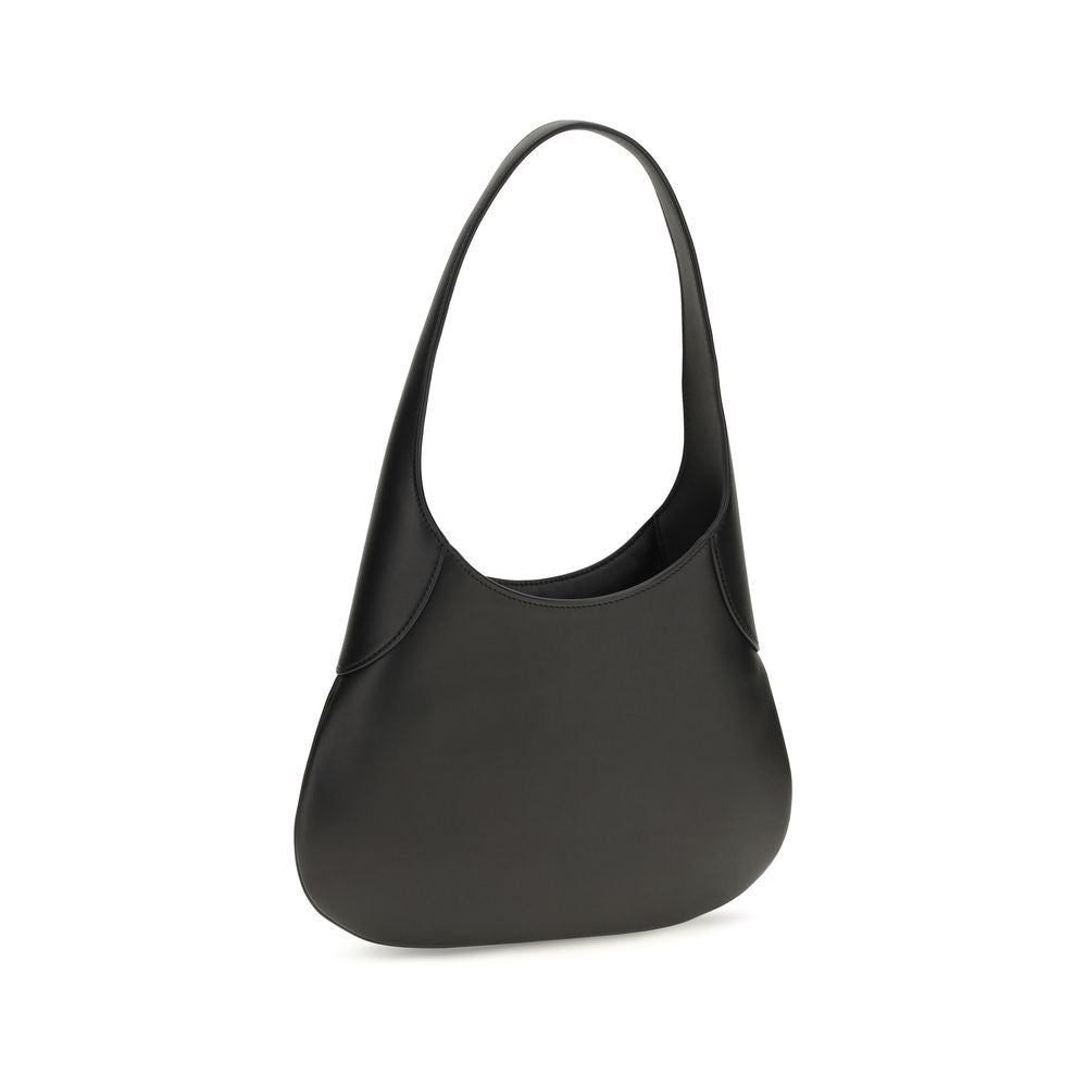 Khaite 100% Calf Leather Bos Taurus shoulder bag in black — view 3