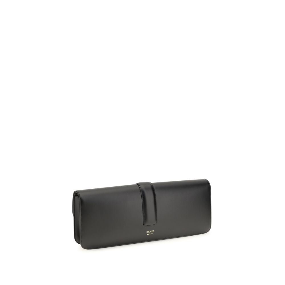 Khaite 100% Calf Leather Bos Taurus clutch in black — view 3