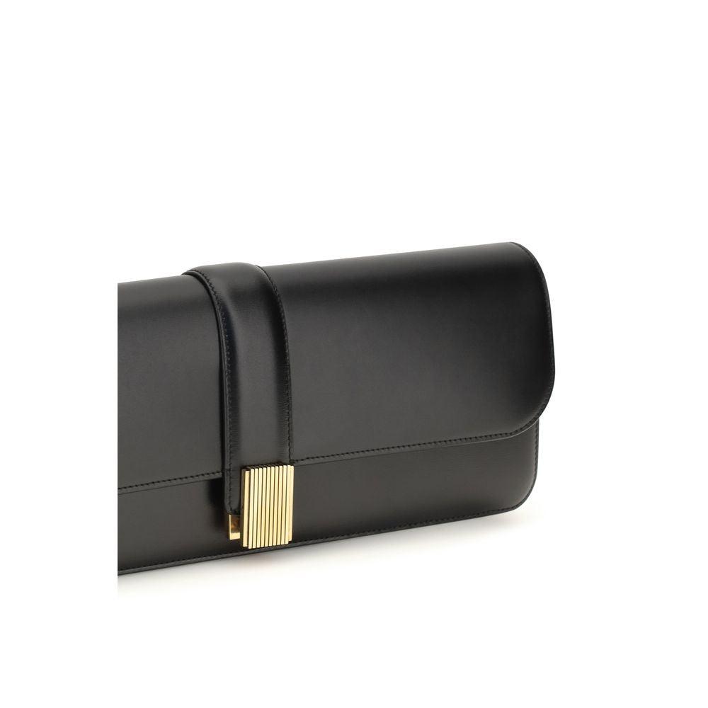 Khaite 100% Calf Leather Bos Taurus clutch in black — view 4