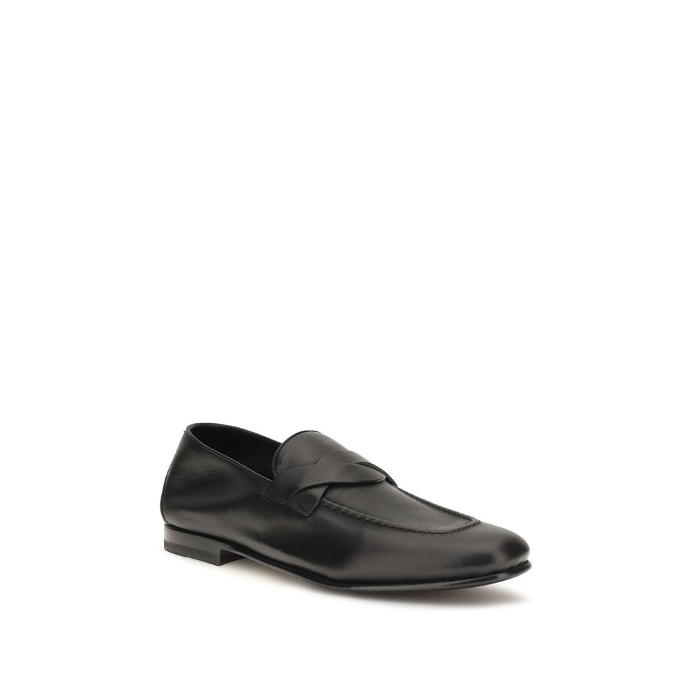 Tom Ford 100% Calf Leather Bos Taurus loafer in black — view 2
