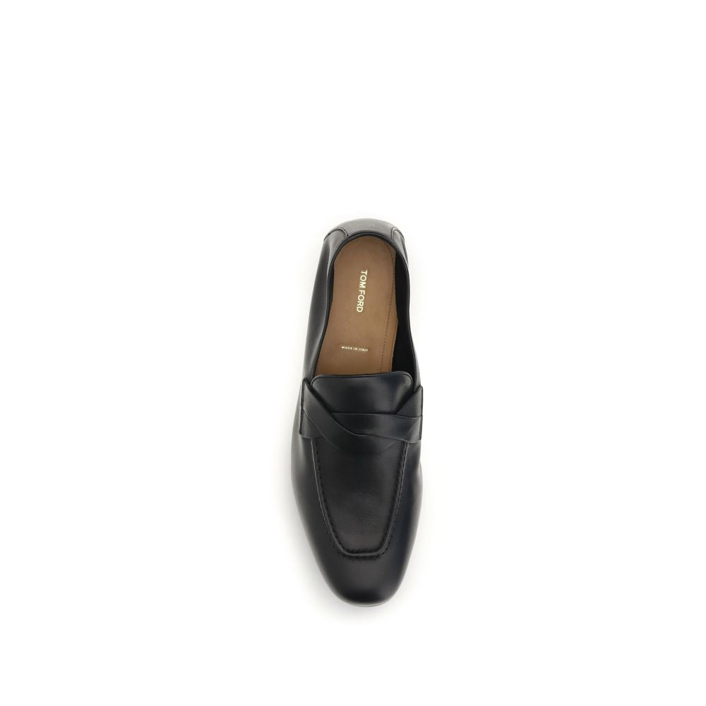 Tom Ford 100% Calf Leather Bos Taurus loafer in black — view 4