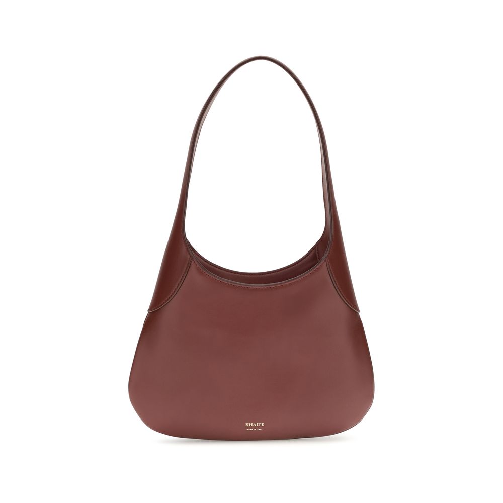Khaite 100% Calf Leather Bos Taurus shoulder bag in bordeaux
