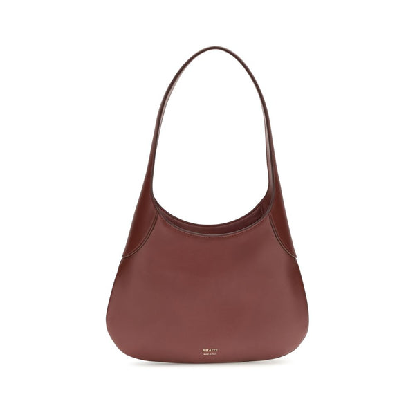 Khaite 100% Calf Leather Bos Taurus shoulder bag in bordeaux