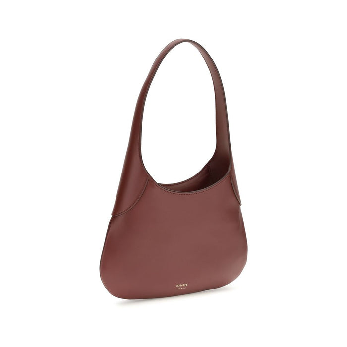 Khaite 100% Calf Leather Bos Taurus shoulder bag in bordeaux — view 2