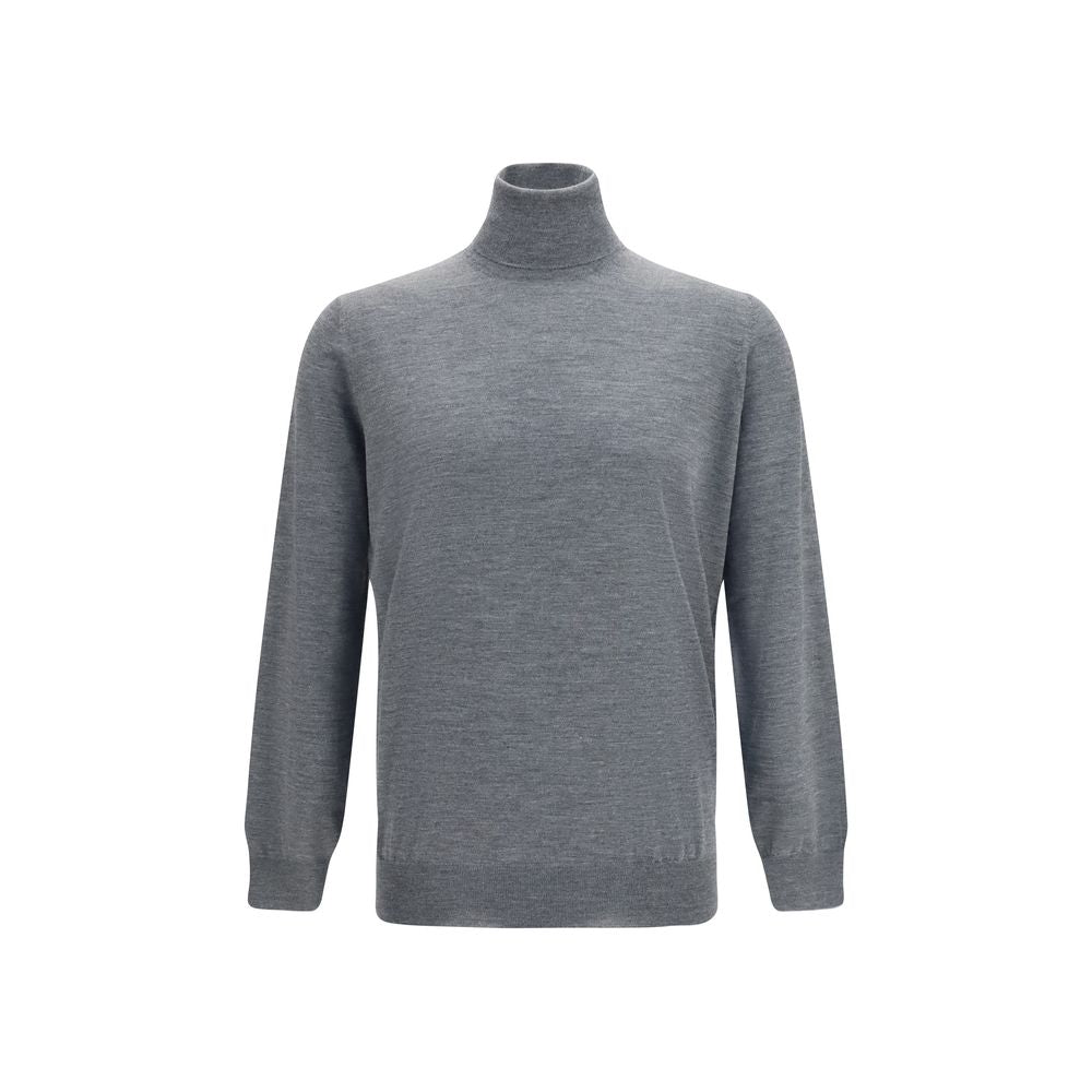 Brunello Cucinelli 90% Fleece Wool Ovis Aries sweater in gray