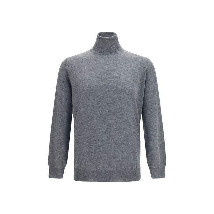 Brunello Cucinelli 90% Fleece Wool Ovis Aries sweater in gray