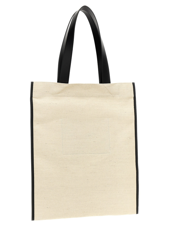 Jil Sander 61% jute tote bag in beige — view 2