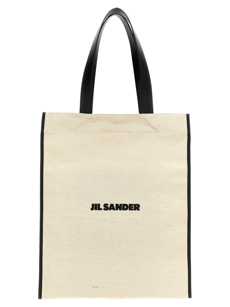 Jil Sander 85% Cotton tote bag in beige