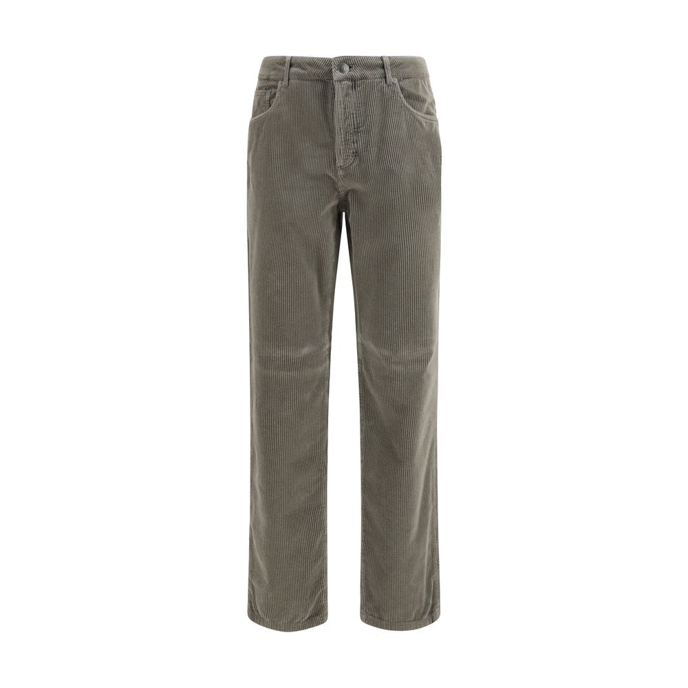 Brunello Cucinelli 97% Cotton trousers in gray
