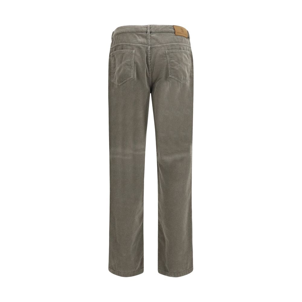 Brunello Cucinelli 97% Cotton trousers in gray — view 2