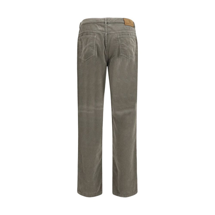 Brunello Cucinelli 97% Cotton trousers in gray — view 2