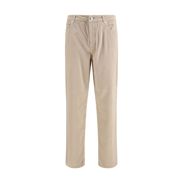 Brunello Cucinelli 97% Cotton 3% Elastane chinos in beige