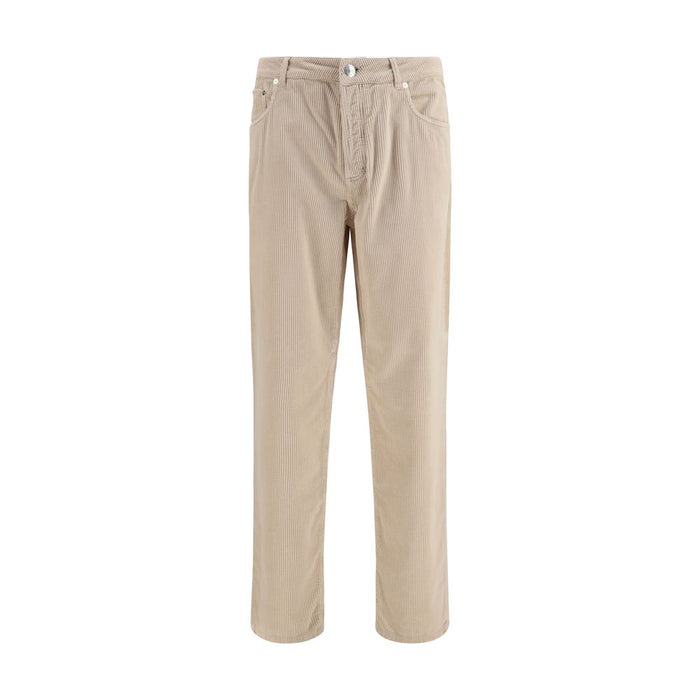 Brunello Cucinelli 97% Cotton 3% Elastane chinos in beige