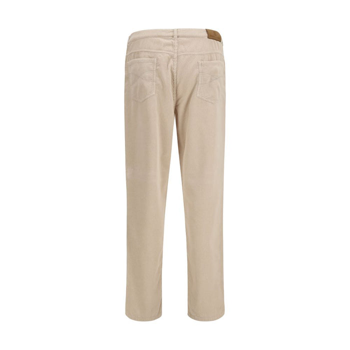 Brunello Cucinelli 97% Cotton 3% Elastane chinos in beige — view 2