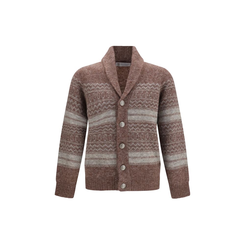 Brunello Cucinelli 55% Alpaca Vicugna Pacos cardigan in brown