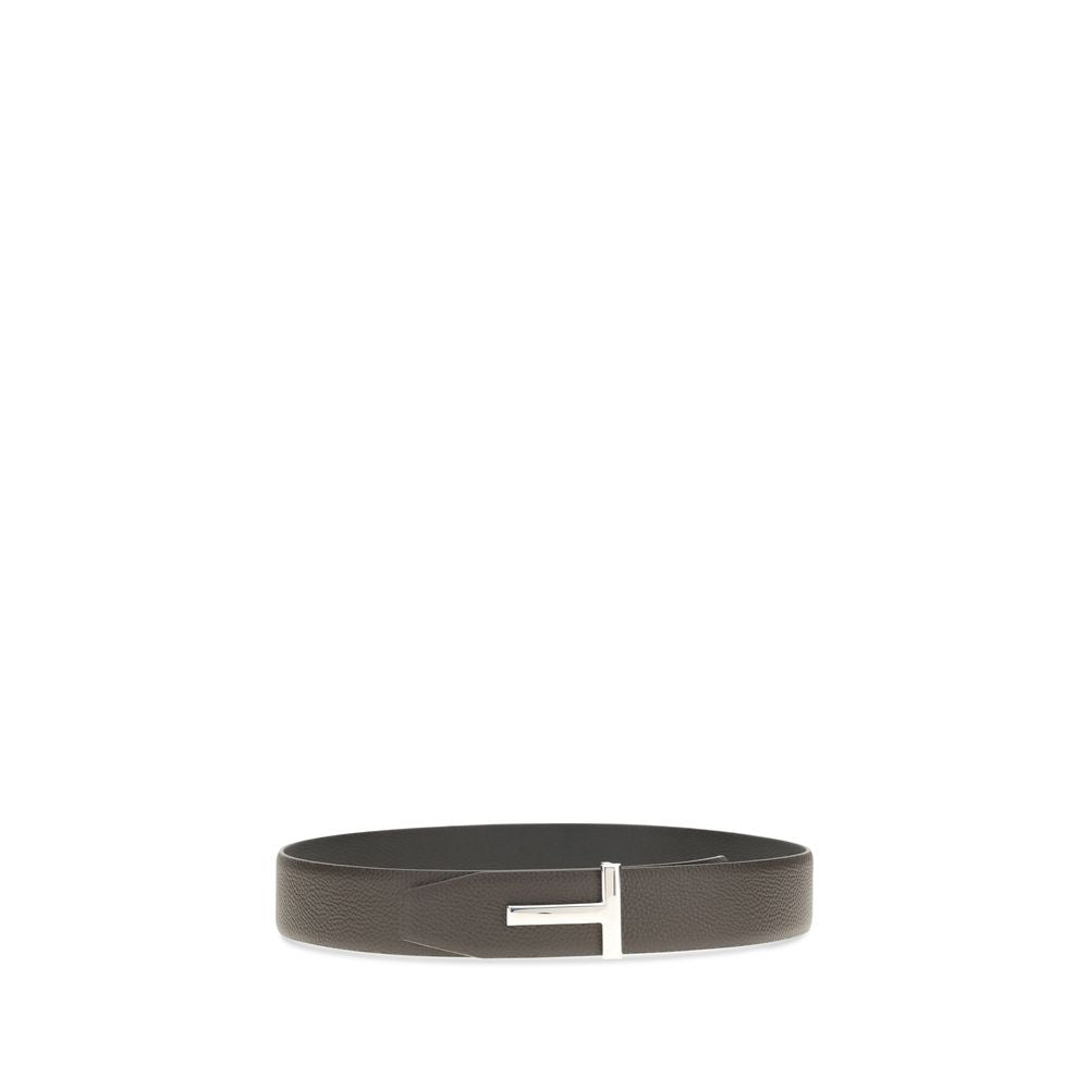 Tom Ford 100% Calf Leather Bos Taurus belt in brown — view 2