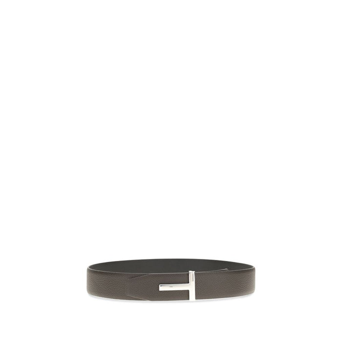 Tom Ford 100% Calf Leather Bos Taurus belt in brown — view 2