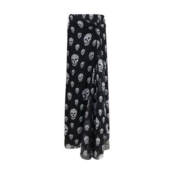 Alexander McQueen 100% Silk skirt in black