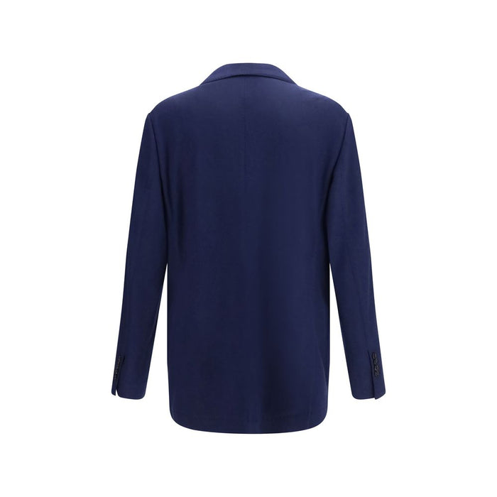 Brunello Cucinelli 100% Cashmere blazer in navy — view 2