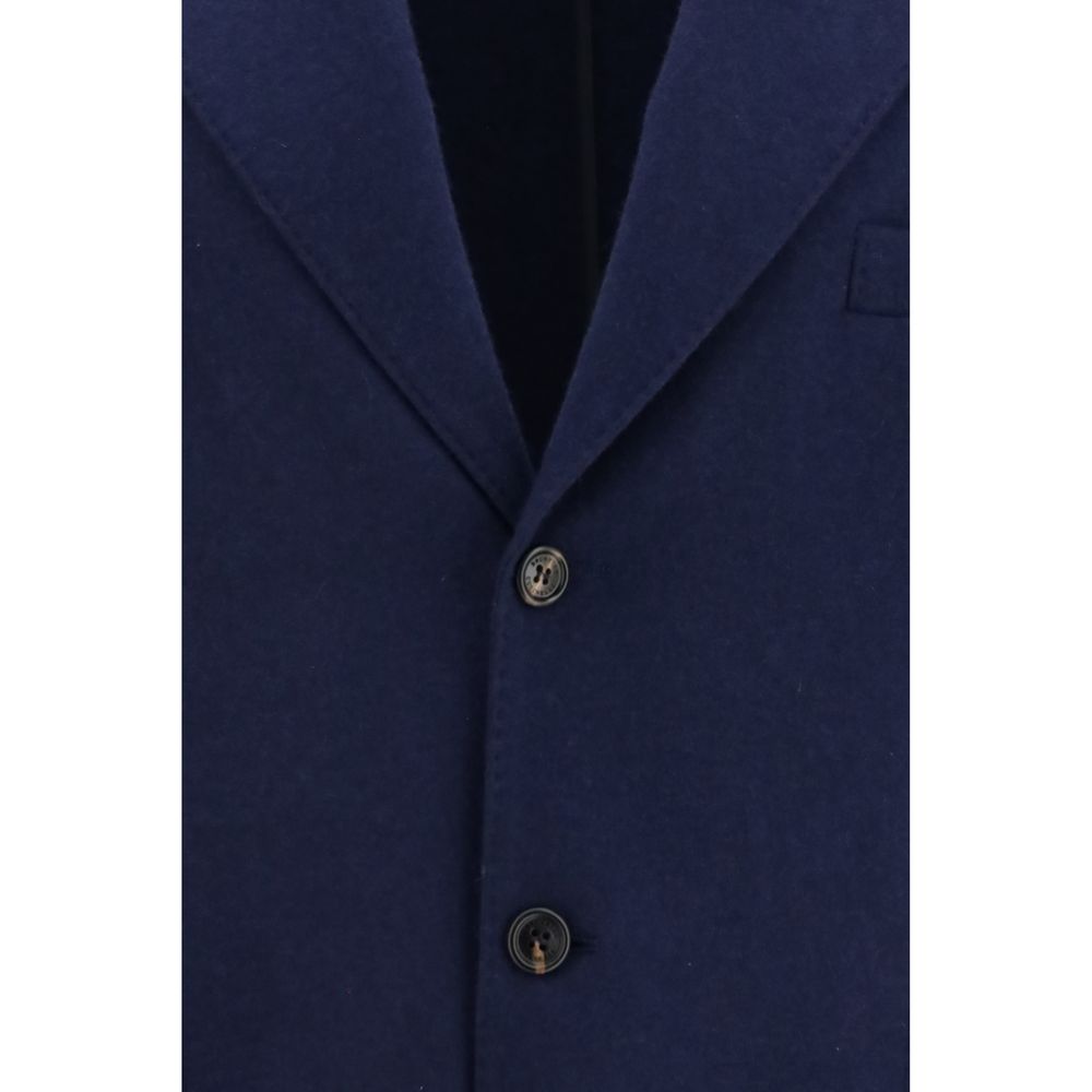 Brunello Cucinelli 100% Cashmere blazer in navy — view 3