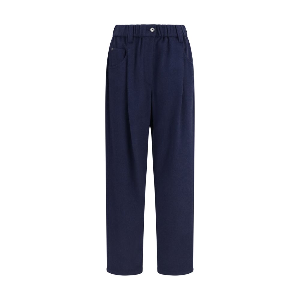 Brunello Cucinelli 100% Merino Wool trousers in blue