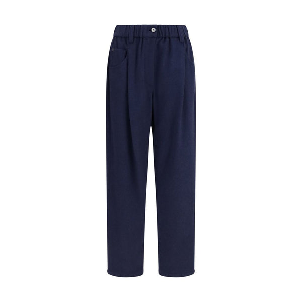 Brunello Cucinelli 100% Merino Wool trousers in blue