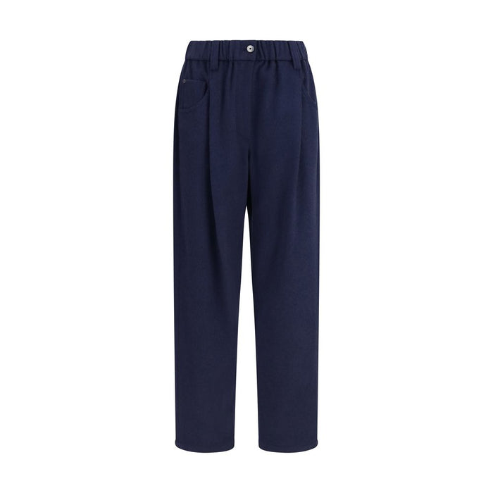 Brunello Cucinelli 100% Merino Wool trousers in blue