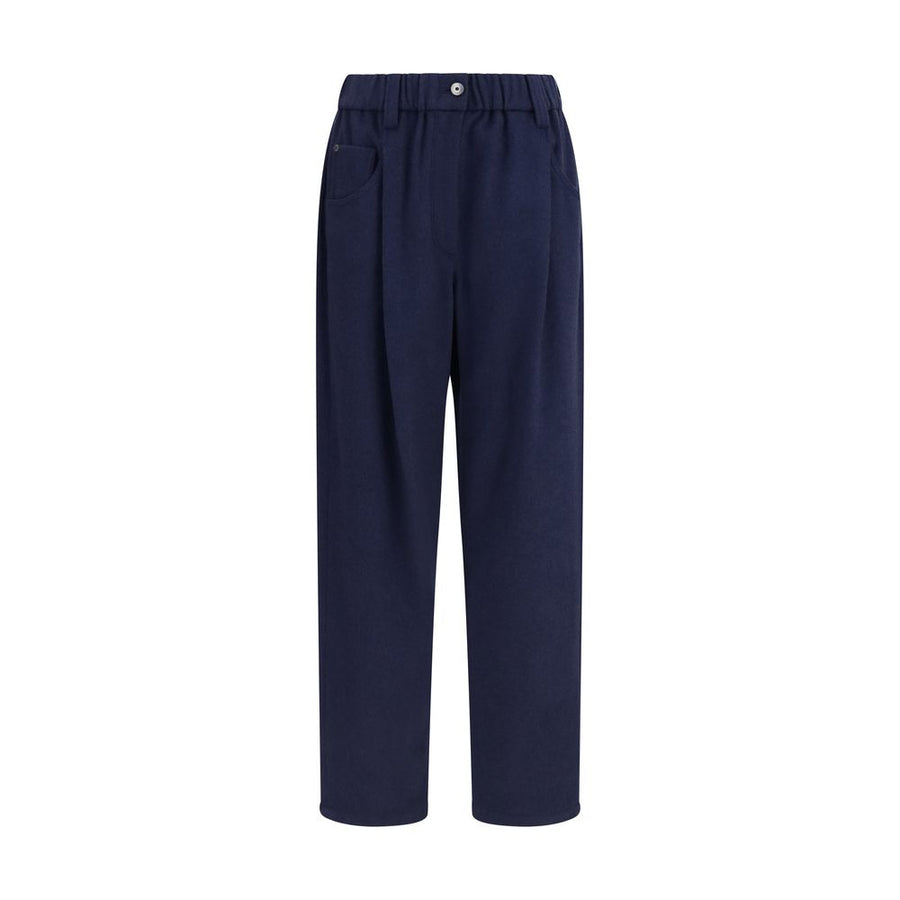 Brunello Cucinelli 100% Merino Wool trousers in blue