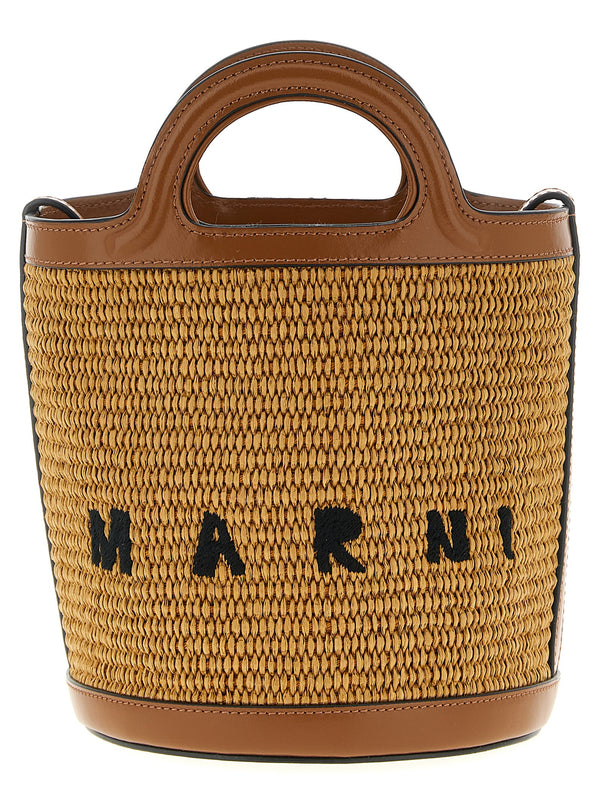 Marni 52% Cotton bucket bag in brown