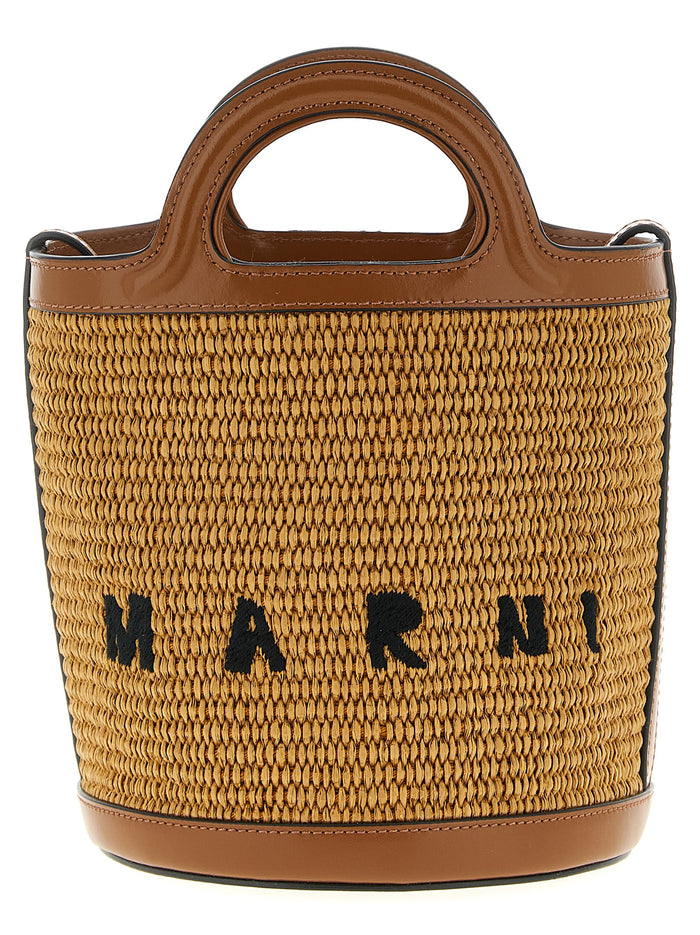 Marni 52% Cotton bucket bag in brown
