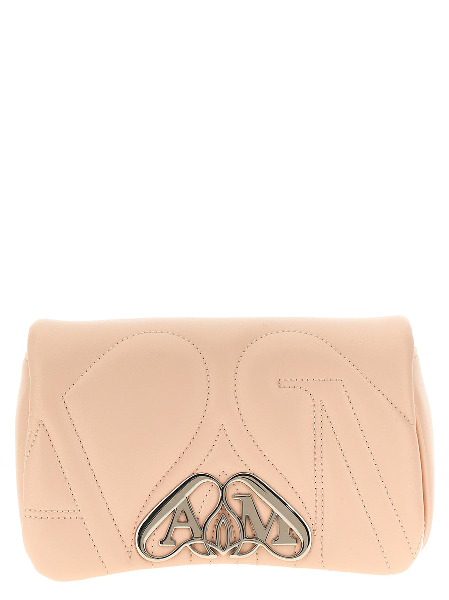 Alexander McQueen 100% lamb leather crossbody bag in beige