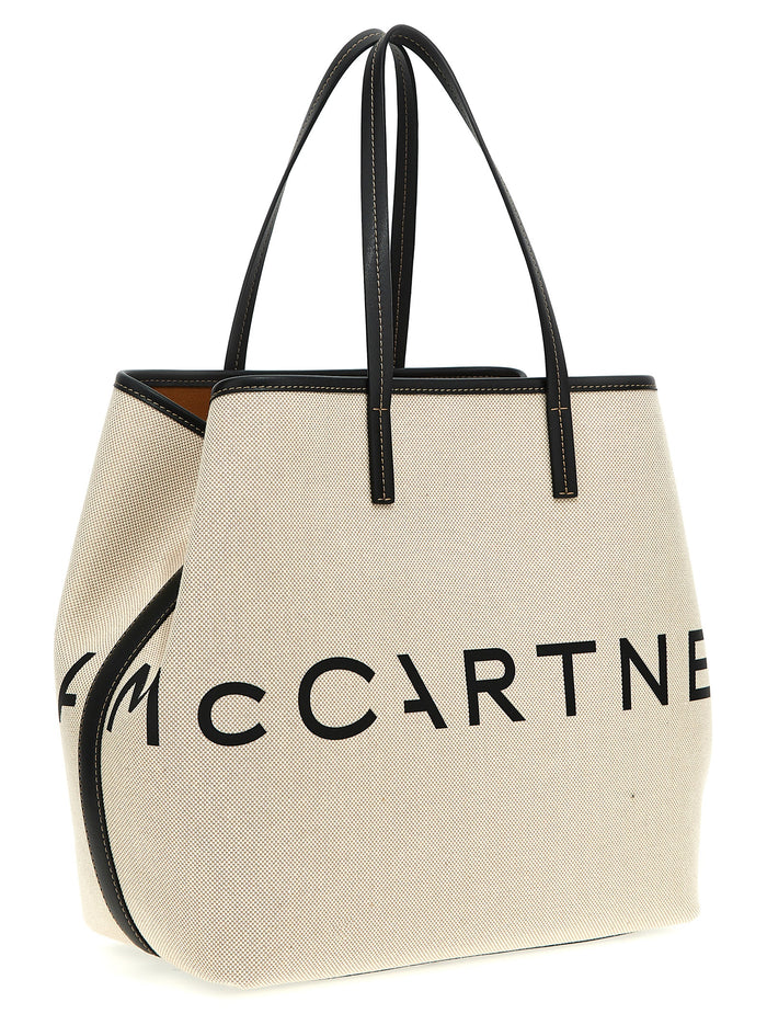 Stella McCartney 56% Cotton tote bag in beige — view 2