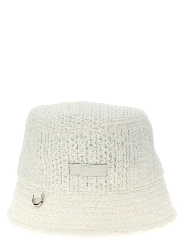 Jacquemus JA285363BM 80% Viscose bucket hat in white