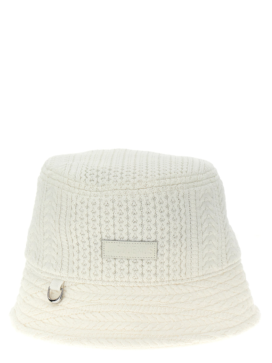 Jacquemus JA285363BM 80% Viscose bucket hat in white