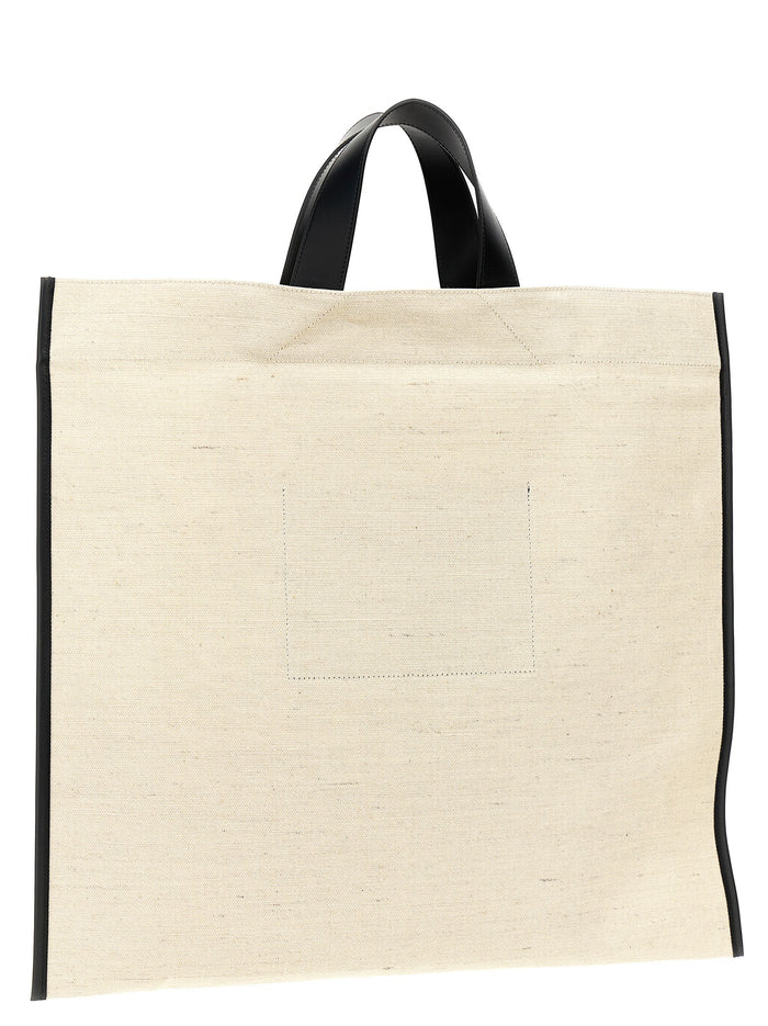 Jil Sander 61% jute tote bag in beige — view 2