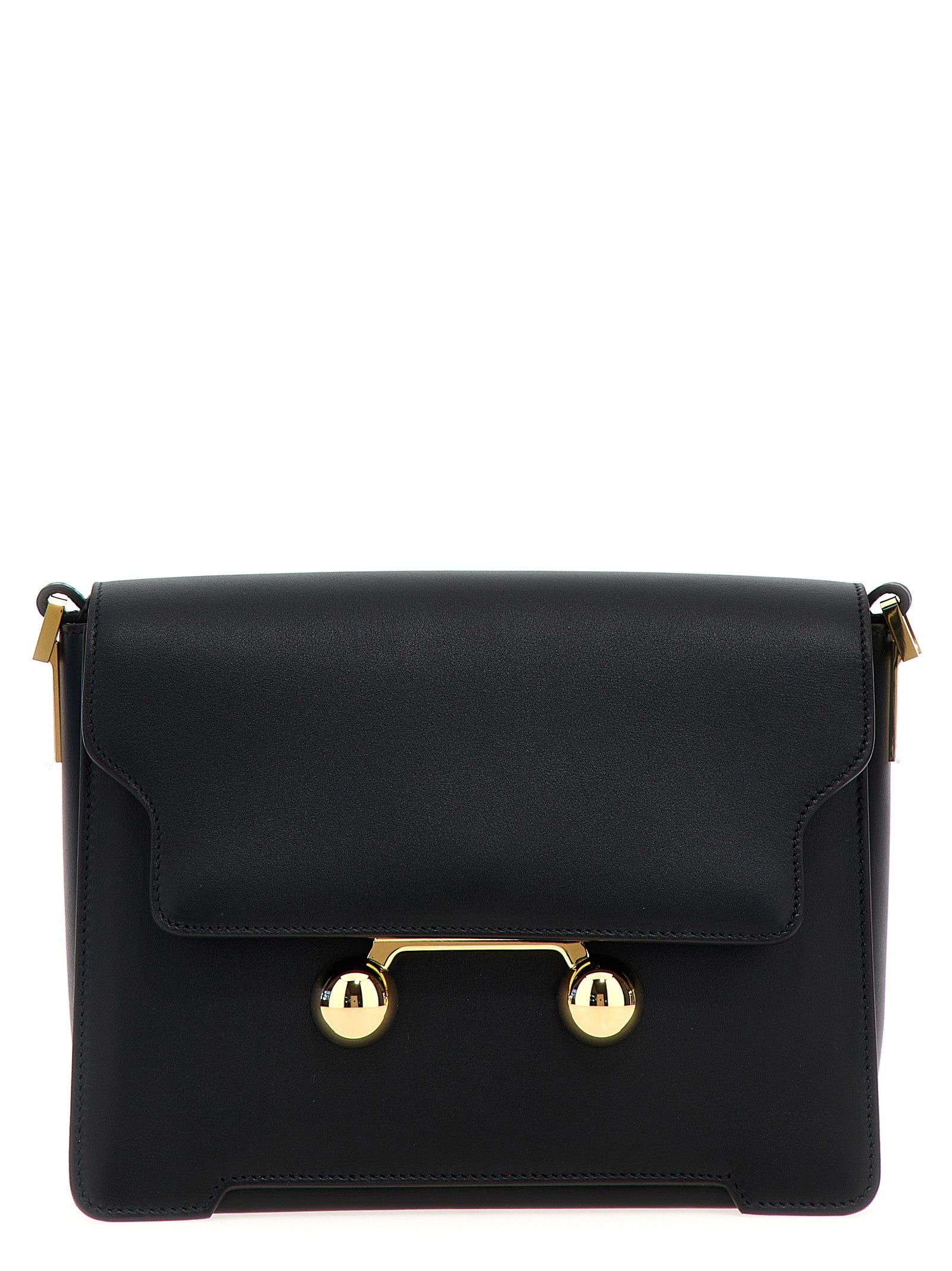 Black Calfskin Shoulder Bag