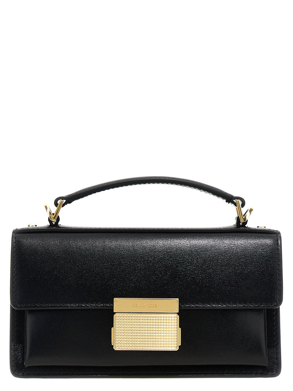 Golden Goose 100% cow leather top handle bag in black