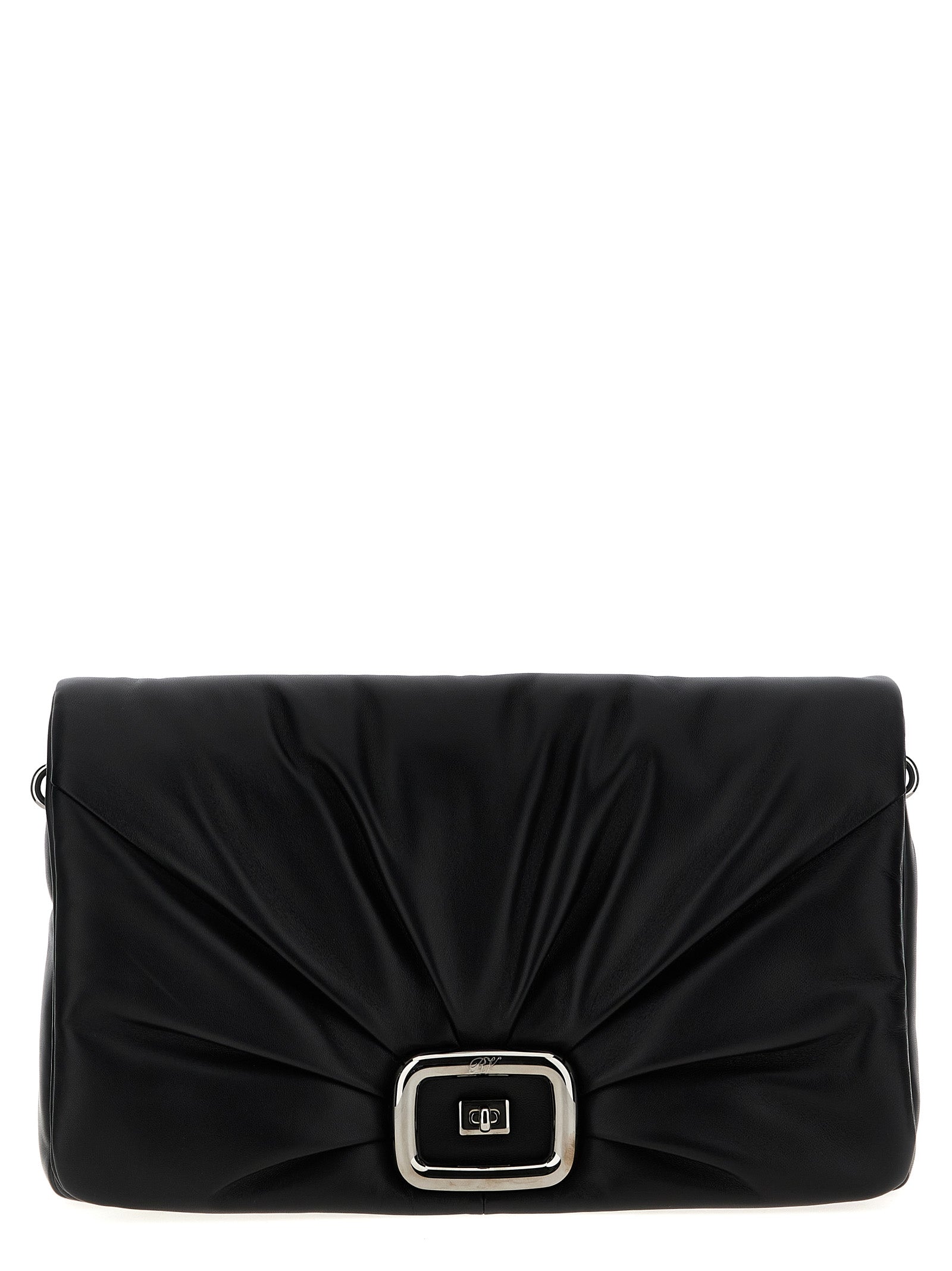 Roger Vivier 100% napa leather shoulder bag in black