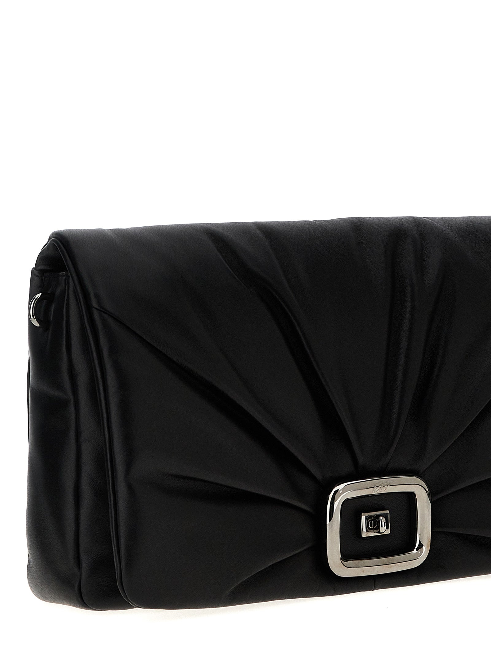 Roger Vivier 100% napa leather shoulder bag in black — view 3