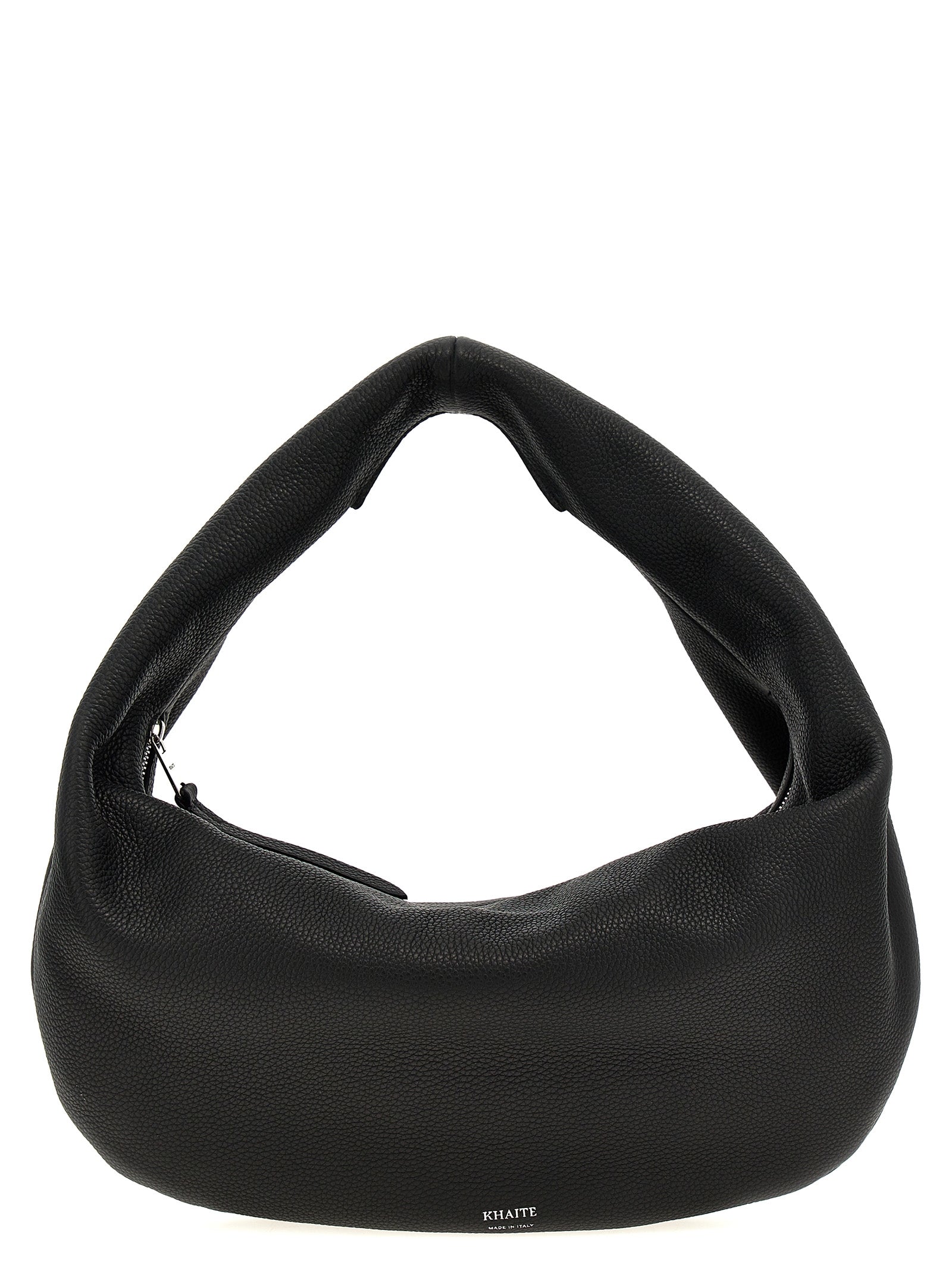 Khaite 100% calfskin leather hobo bag in black